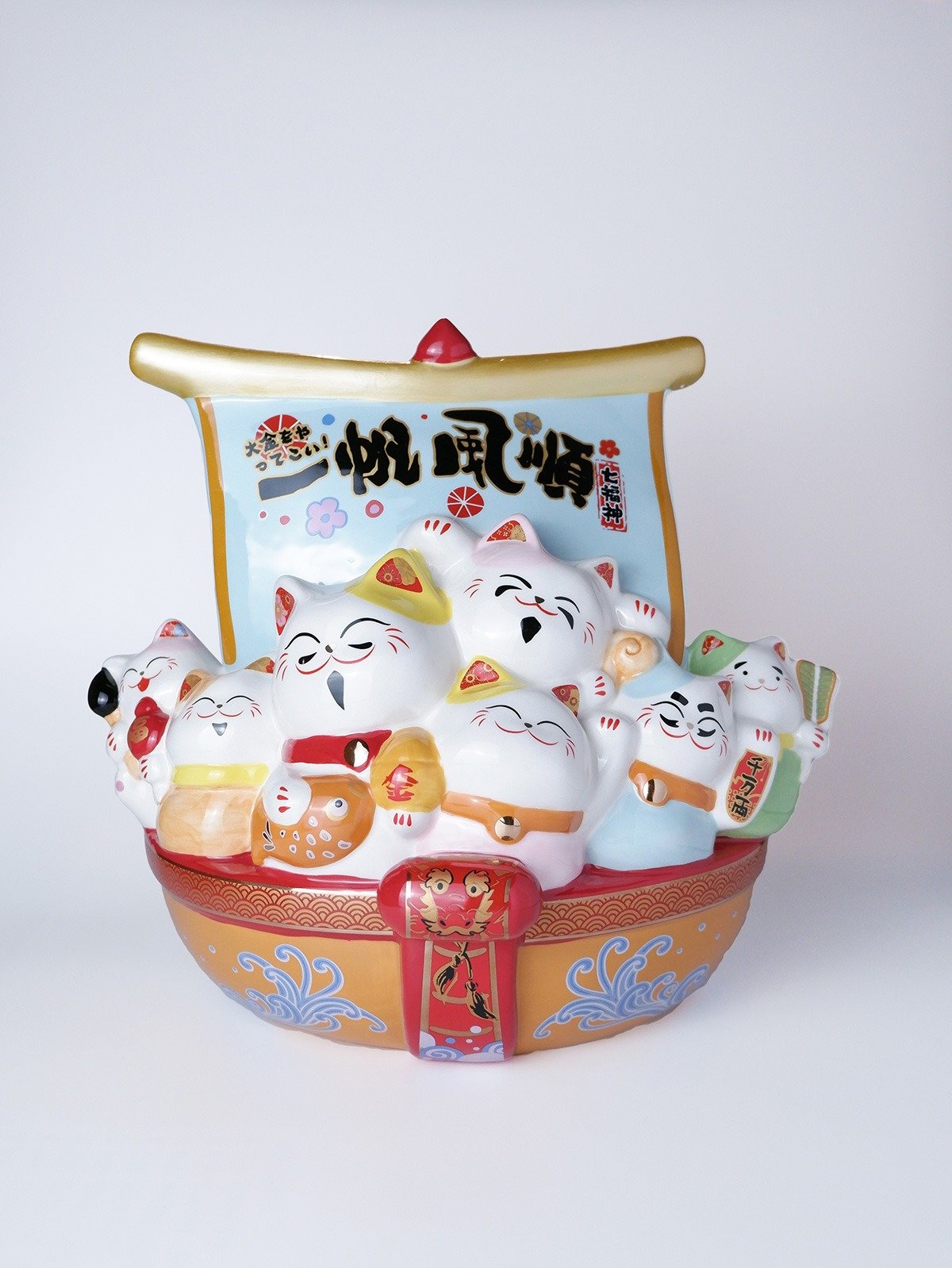 七福神 淡路瓦 細工 Seven Lucky Gods 七福神 淡路瓦 細工 Seven Lucky Gods Shichifukujin (Seven